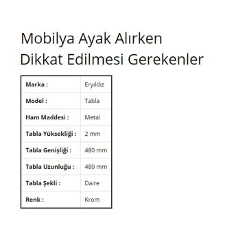 Eco Krom Masa Tabla 48 LİK