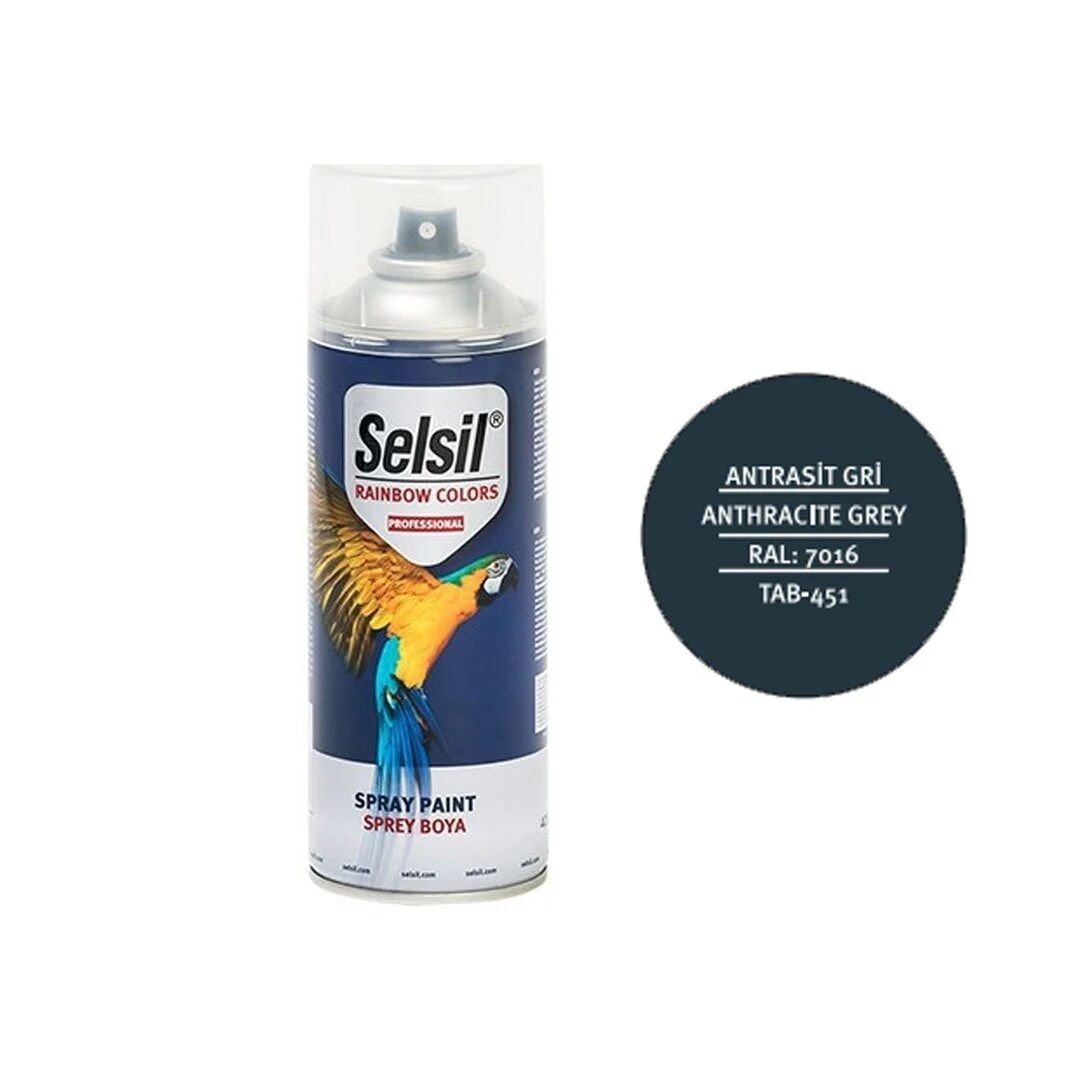 Selsil Rainbow 400 ml Sprey Boya Antrasit Grisi