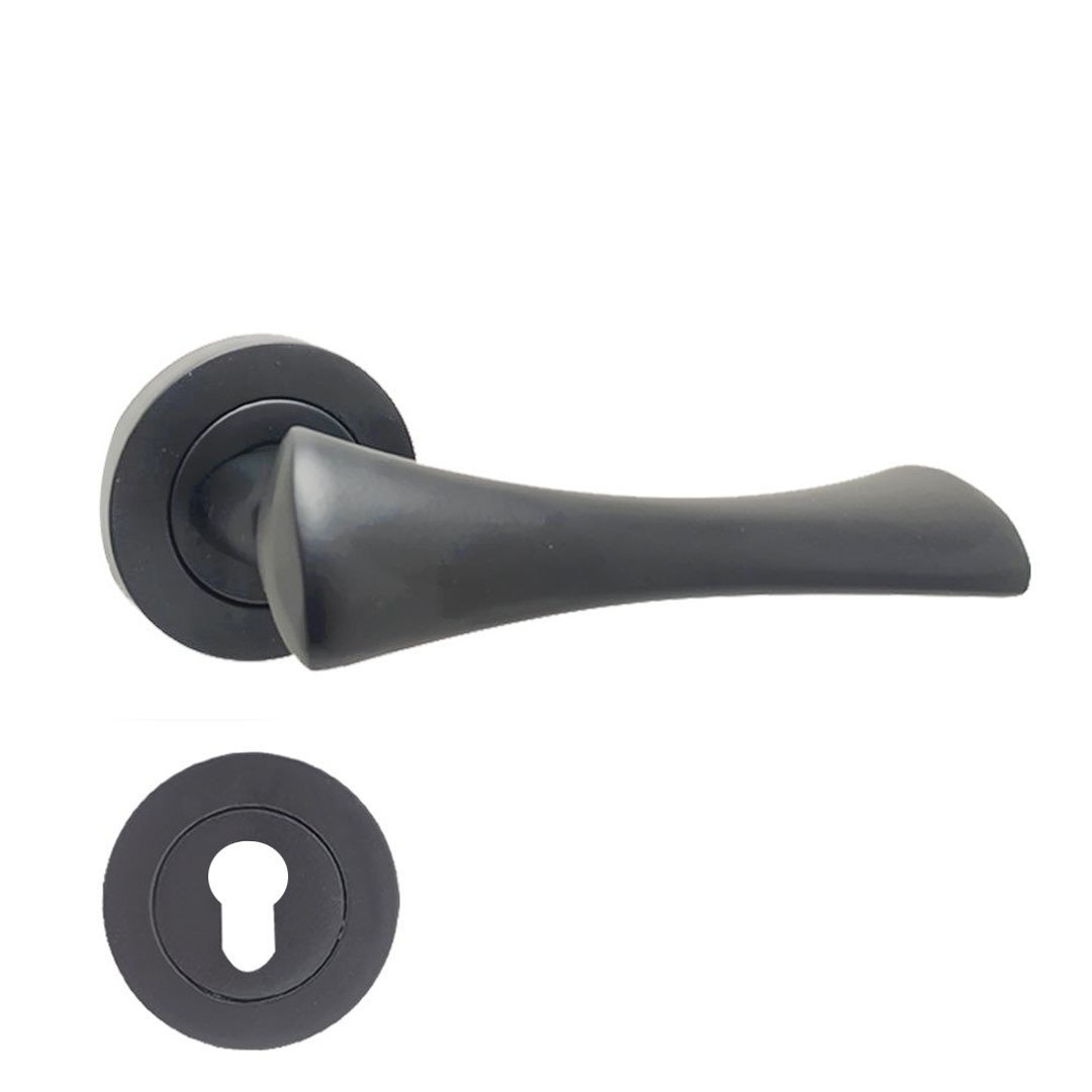 Nobel Pladium Matsiyah Rozetli Kapı Kolu Dış Kapısı