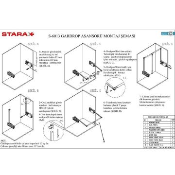 Starax Gardrop Asansörü 6013-A / Antrasit