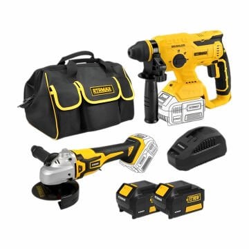 Rtrmax Set 24 ( RTX2095B Kırıcı - RTX2055B Avuç Taşlama - RTX1804 Akü - RTX1808 Şarj Aleti - RTX1003 - Çanta )