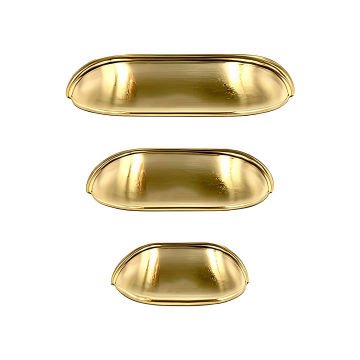 Dekor Çanak Tas Kulp Altın Sarı - 64 mm