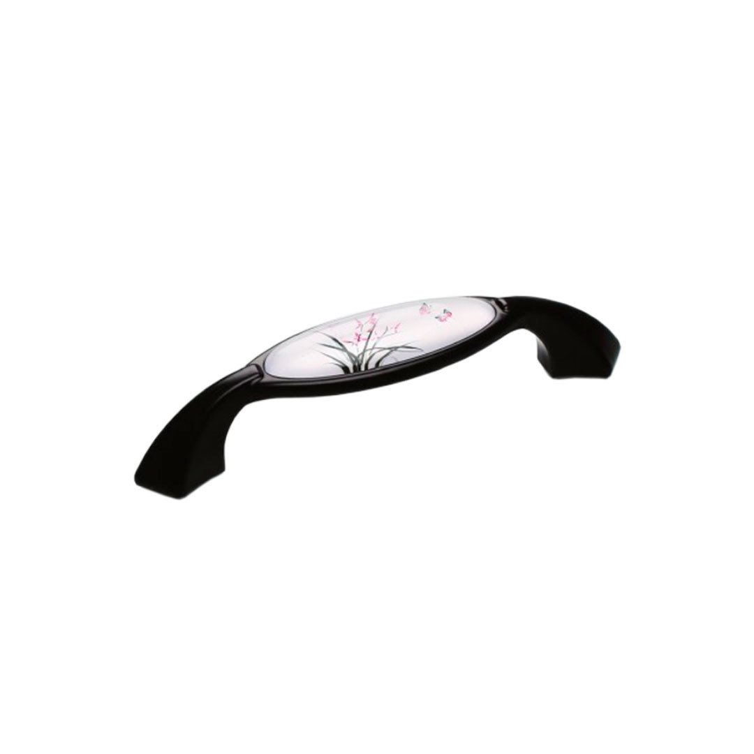 Ventus 2032 Yaldızlı Porselen Mobilya Kulp Mat Siyah - 128 mm
