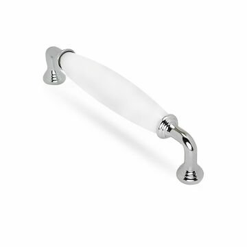 Esal Yıldız Krom Düz Beyaz Kulp 96 mm
