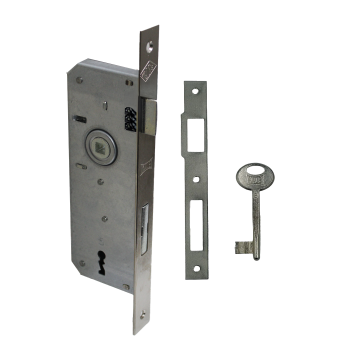 Kale Kilit Köşeli Oda Kapı Kilidi - 151R-35 mm / Nikel