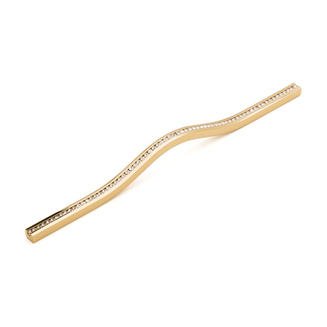 System SY 7115 Taşlı Mobilya Kulp Altın Sarısı - 192 mm