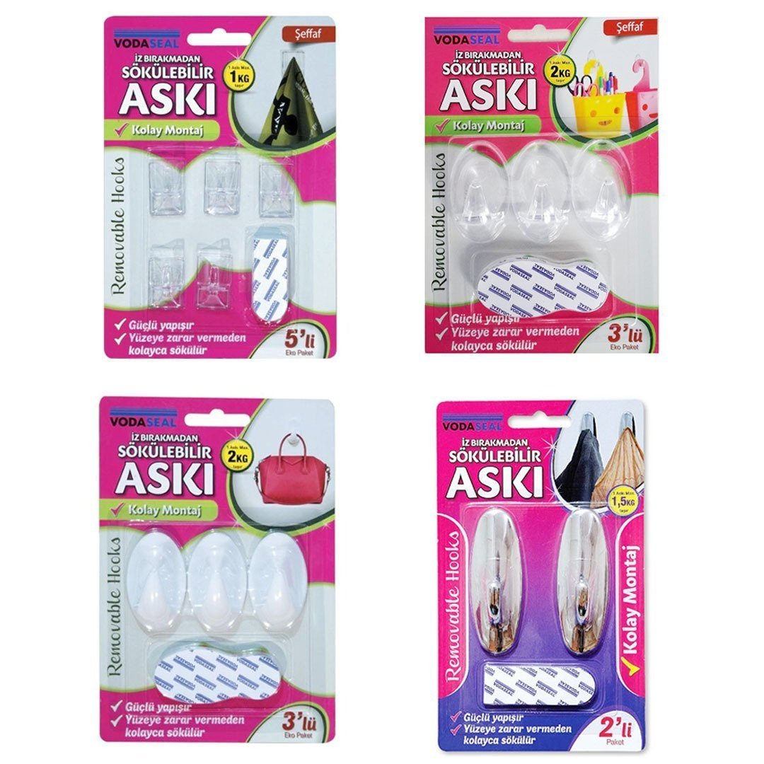 Vodaseal İz Bırakmayan Askı Krom - 2 Adet