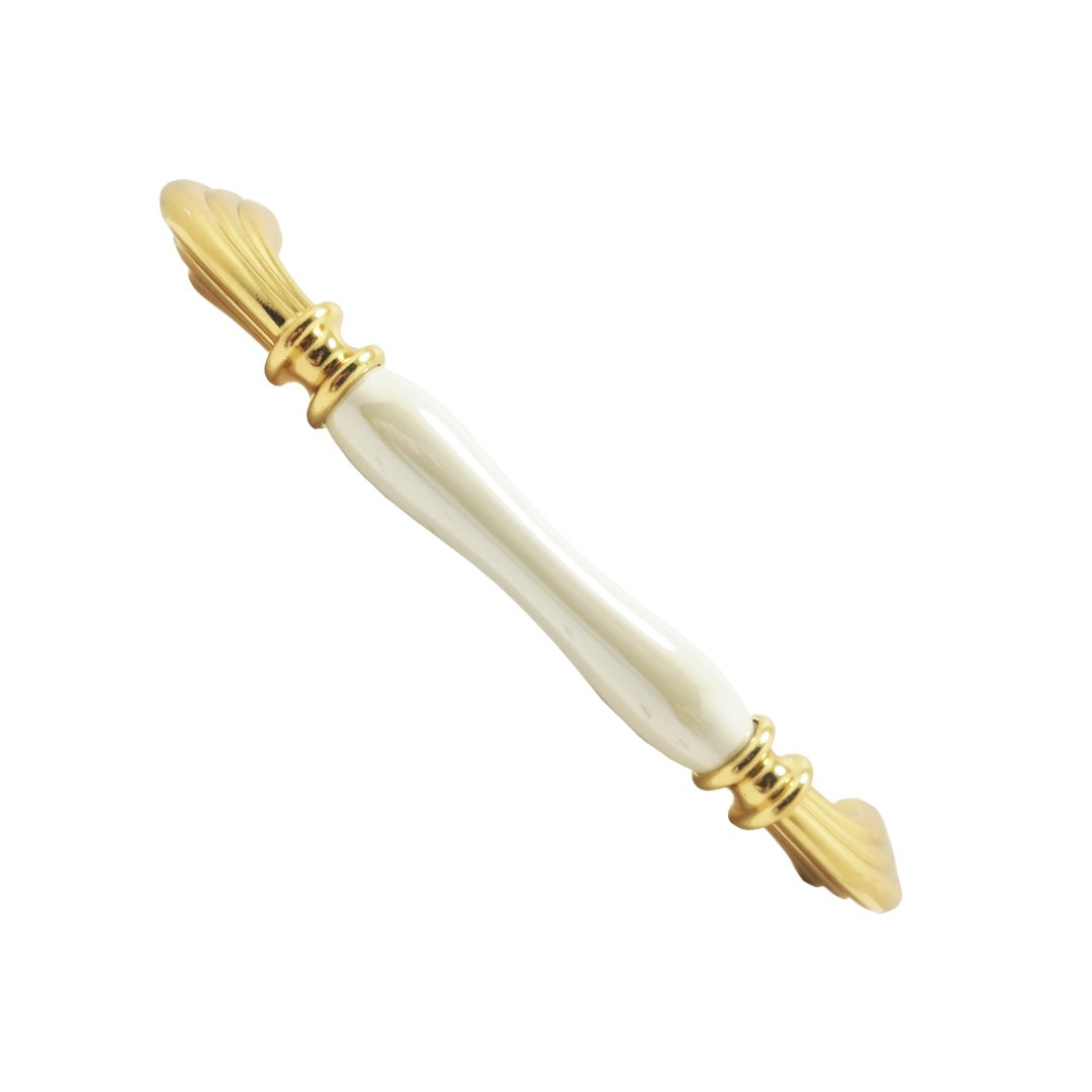 Tomurcuk 1905-60-160 L.Sedef Altın Porselen Mobilya Kulp 160 mm