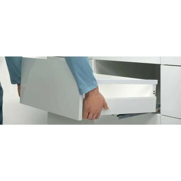 Blum Antaro Gri Çekmece Rayı Tek Bordürlü Alçak - 40 cm