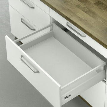 Blum Antaro Gri Çekmece Rayı Tek Bordürlü Alçak - 45 cm