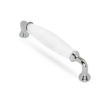 Esal Yıldız Krom Düz Beyaz Kulp 128 mm