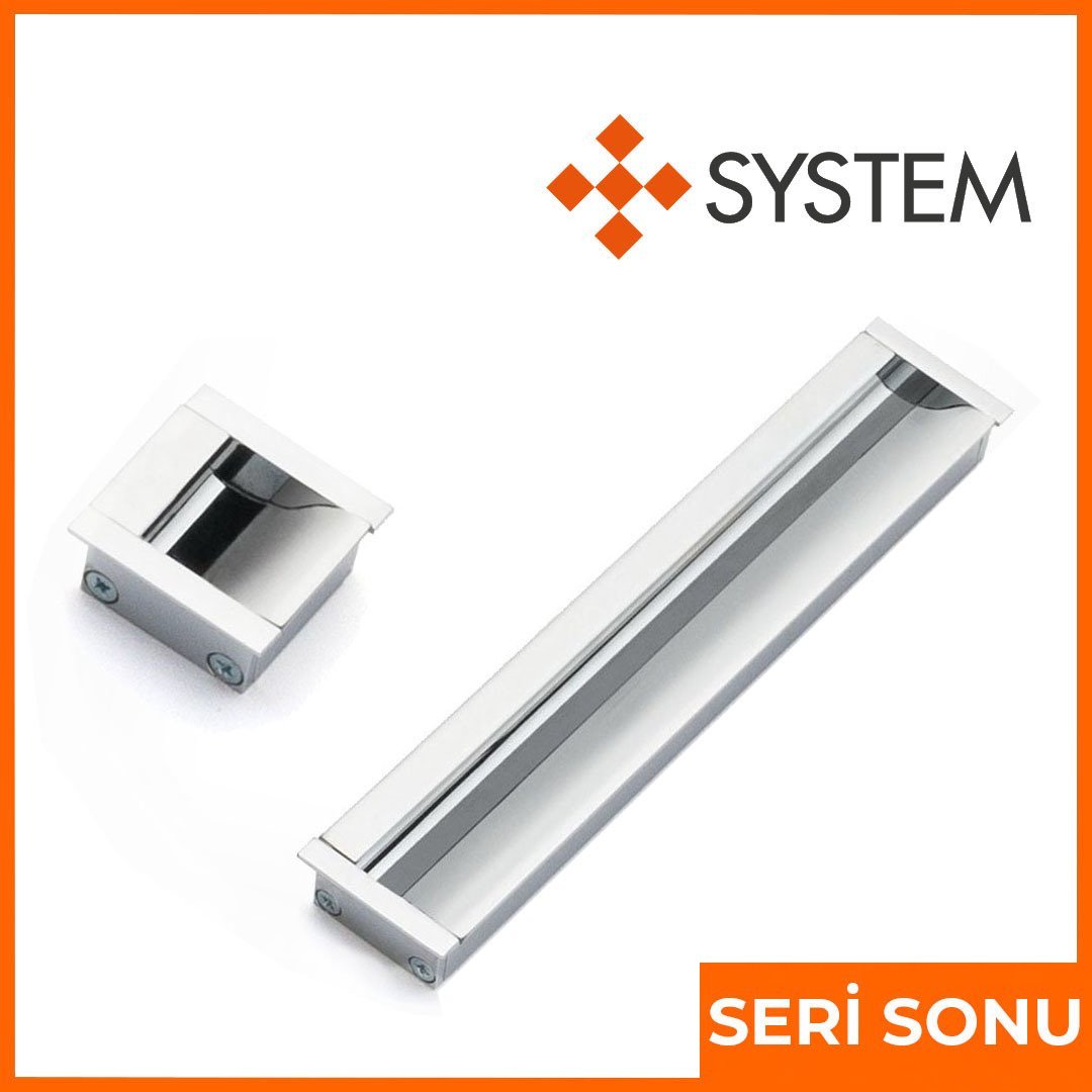 System SP 2161 CR Krom Gömme Mobilya Kulp 16 mm