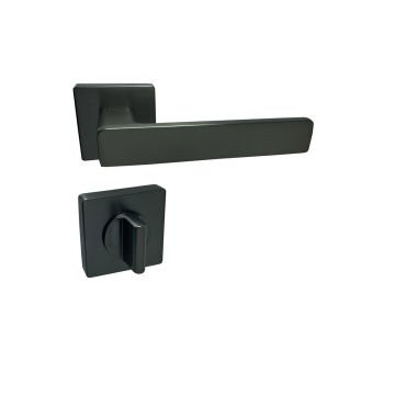 System Fosıl Antrasit Kare Rozetli Kapı Kolu Wc Kapısı
