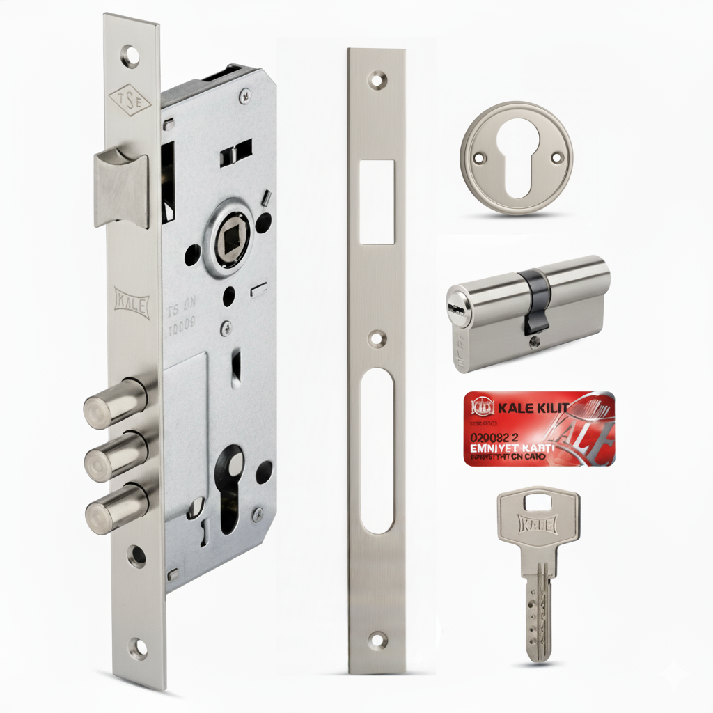 Kale Kilit 2000 3 Milli Silindirli Çelik Kapı Kilidi