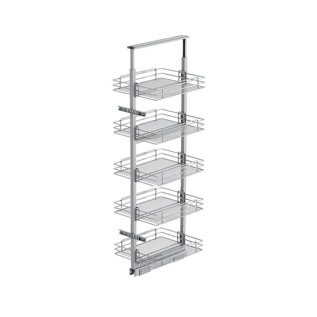 Starax Sepetli Teleskopik Mutfak Kiler 1133 Tel Sepetli / 40 cm - 155 cm - 170 cm Arası / 5 Sepetli