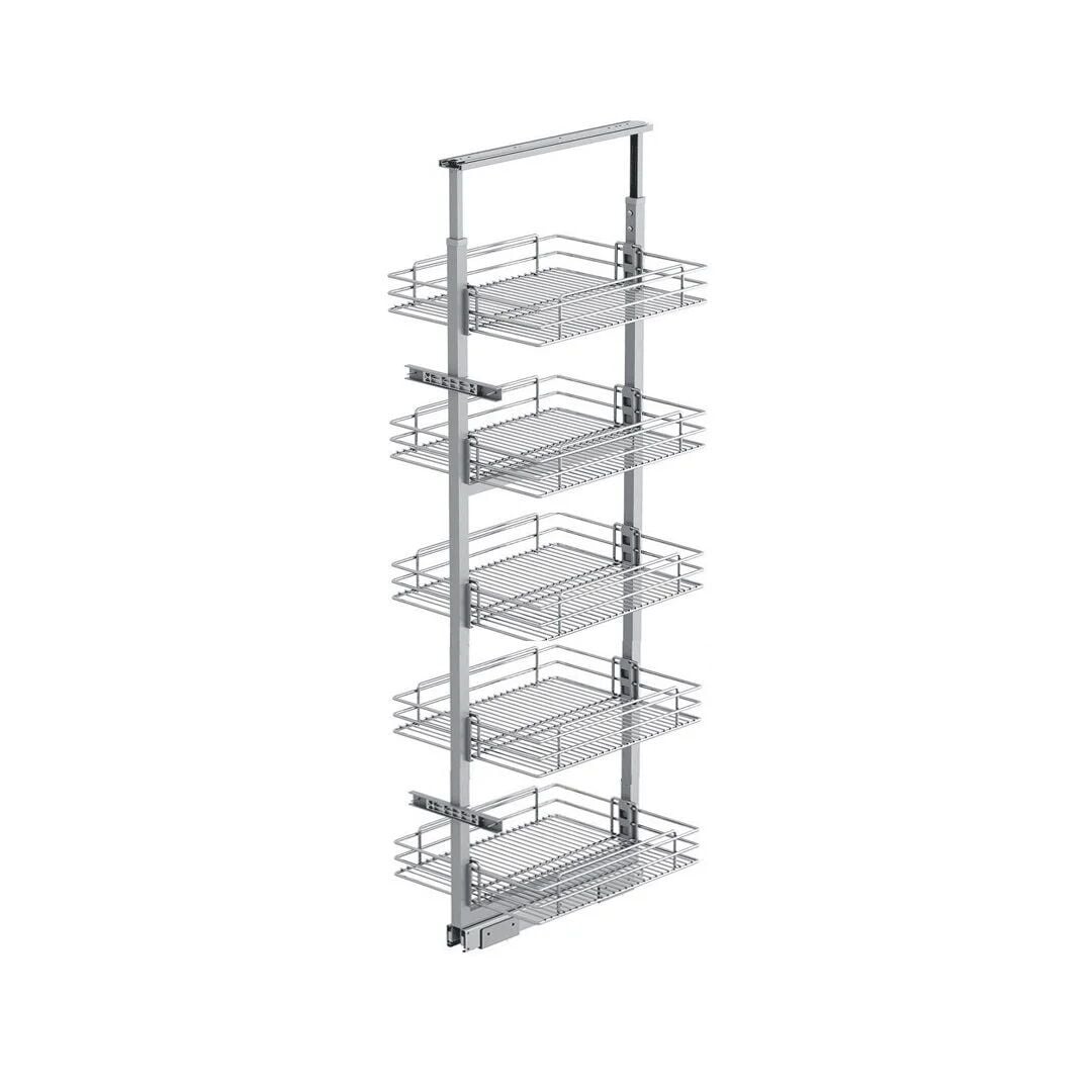 Starax Sepetli Teleskopik Mutfak Kiler 1135 Tel Sepetli / 50 cm - 155 cm - 170 cm Arası / 5 Sepetli