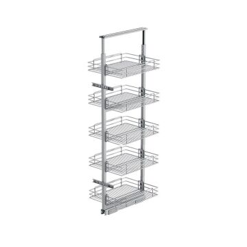 Starax Sepetli Teleskopik Mutfak Kiler 1135 Tel Sepetli / 50 cm - 155 cm - 170 cm Arası / 5 Sepetli