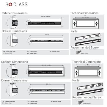 Samet Frenli Teleskopik Mobilya Çekmece Rayı 4,6 cm-40 cm