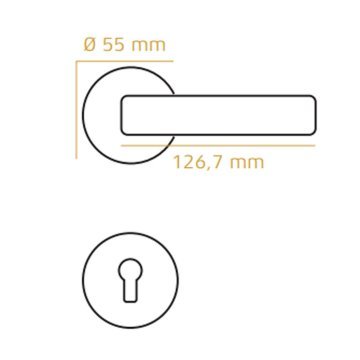 Doğanlar Alüminyum Bora Matsiyah Rozetli Kapı Kolu Wc Kapısı