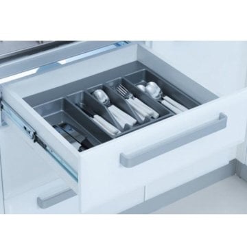 Samet Çekmece İçi Kaşıklık 44 x 49 cm - Gri