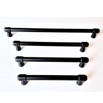 Egesel Boru Siyah Mobilya Kulp 128 mm
