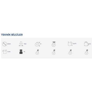 Hts Plastik Büyük U Tablalı Mobilya Tekeri