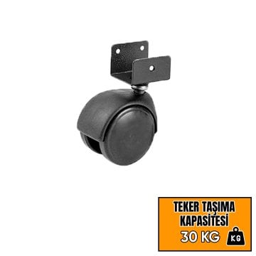 Hts Plastik Büyük U Tablalı Mobilya Tekeri 431 - 30 mm için