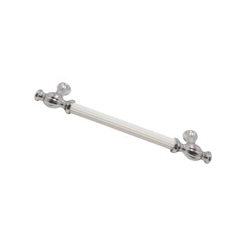 Metax Kesir Çizgili Mobilya Kulp Krom-Beyaz - 160 mm