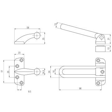 Kale Kilit Emniyet Kelepçesi 190-P - Sarı